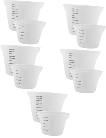 Alipis Set Di 5 Misurini Multifunzione in Silicone Per La Cottura Di Salsa Al 2 Pezzi * 5