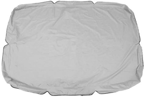 ANCLLO Cubierta superior para columpio de jardín 3 plazas, cubierta de hamaca al aire libre, impermeable y a prueba de desgarros, 195 x 125 x 15 cm, color gris