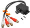 ANCLLO-perilla de Control de volumen de música, nivel de amplificador remoto, con conector para sistema de altavoces estéreo de graves para coche