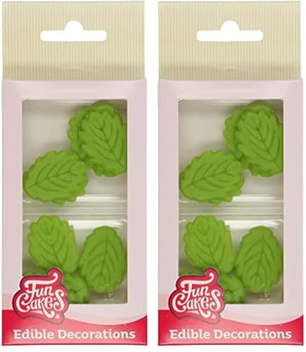 Feuilles de décorations en pâte d'amande FunCakes: prêtes à l'emploi pour la décoration de gâteaux, parfaites pour les petits gâteaux, les muffins et plus encore, certifié sans gluten, ensemble / 12