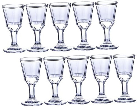 Amosfun 10pezzi Bicchiere Da Liquore in Vetro Da Liquore Bicchiere Da Pub Superficie Liscia