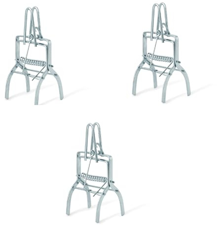 Pest-Stop Claw Mole Trap - Humanely Traps Moles - Powerful Jaws - Long Handle - Robust - Rust Resistant - Reusable - Pack of 3