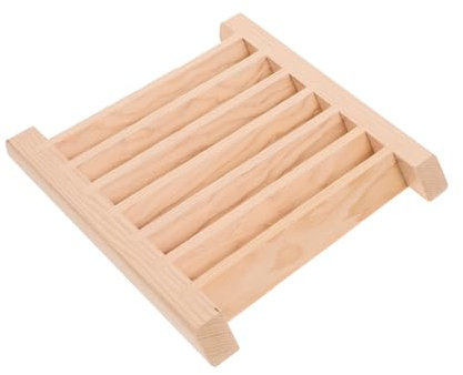 DOITOOL Rejilla De Ventilación Cuadrada Con Lamas Para Sala De Sauna Rejilla De Ventilación De Madera Fácil Instalación