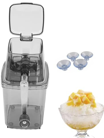 Mini Ice Crusher - Manuelles Eisrasiergerät für Küche, kompakte Eiszerkleinermaschine | Tragbare Eisreibe für Schneekegel, praktischer Eiszerkleinerer für Erfrischungsgetränke