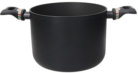 Tognana Italika, pentola pasta cm 22 con coperchio, Alluminio forgiato, grigio scuro, Made in Italy