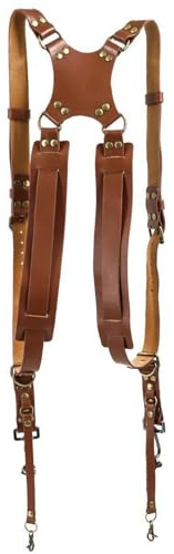 YiQinzcxg Double caméra Faisceau de câbles Bandoulière en cuir pour photographe facile à transporter même pour la répartition du poids Double appareil photo Photographe faisceau de câbles, Épais et