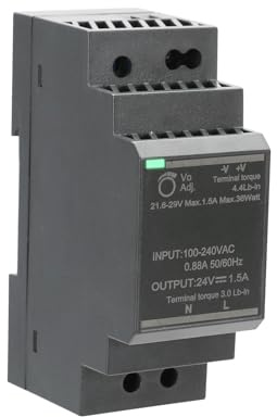 Fuente de Alimentación Para el Montaje de Rayos de Sombra 24V 1.5A 36W Transformador de Red de Conmutación AC a CC Para la Industria Iluminación y Automatización LED HDR-30-24