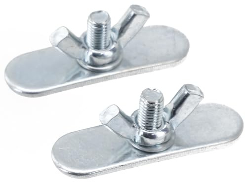 Sisinkal Juego de placas de sellado de aire acondicionado móvil, tornillos de tensor de mariposa de acero inoxidable, kit de ventana ajustable, accesorios de montaje de marco, 2 piezas, 40 x 13 x 12