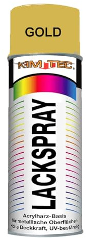 400ml Kim Tec Lackspray RAL 7016 Anthrazit Acrylharz-Basis UV-Beständig Hohe Deckkraft Dose (Gold)