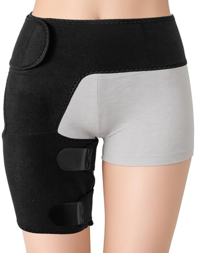 Attelle De Hanche Pour Soulager La Sciatique, Support Ajustable Pour Hanche, Manchon De Compression Cuisse, Ceinture Lombaire Sciatique, Convient Pour Hanches, Fesses, Ischio-Jambiers Et Cuisses