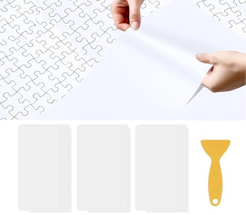 24 Puzzle Saver Sheets, No Mess Glue Done in Seconds