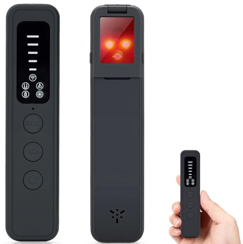 Mcbazel Detector de Cámara Oculta,6 en 1 Mini Detector Espia y Localizador GPS para Coche, Escáner de Señal RF para Microfonos y Spy Camera, Alarma de Puerta para Hotel y Oficina