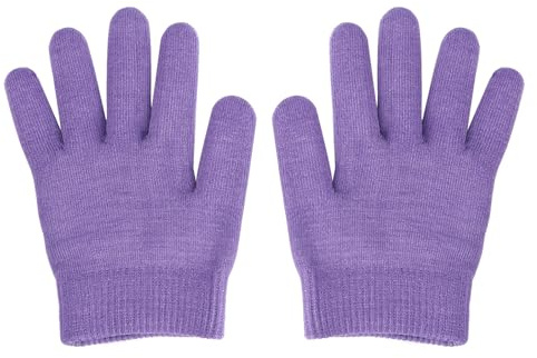 Peelinghandschuhe für Erwachsene, 1 Paar, Violett, Feuchtigkeitsspendend | Pflege für Trockene Hände, Baumwollaußenschicht mit Ölgel Innen, Geeignet zu Thanksgiving und Neujahr