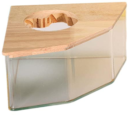 HouseVibe Hamster Sandbad Container Acryl Dusch Und Grabungsraum Katzenklo für Mäuse Lemminge Rennmäuse Kleintiere- Pentagramme S