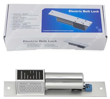 YAVIS Elektrischer Türöffner mit Einsteck-Bolzen – DC 12V 2-adrig Fail-Safe Türschloss, Zutrittskontrolle, verdeckte Montage, für Glas, Holz- & Metalltüren