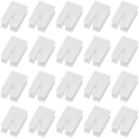 PureSphere 20Pcs Radiator Anti Vibration Inserts, 10x14mm White Radiator Bracket Packers, Durable Plastic Radiator Hook Protectors for Plate Radiators Home Central Heating Systems