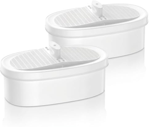 Filter WD-PF-01A Plus Lot de 2 filtres à eau de rechange pour carafe filtrante goutte d'eau, cartouche de filtre à gouttes d'eau, réduit le chlore et les impuretés