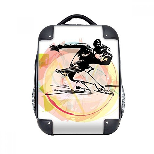 DIYthinker Wintersport Eiskunstlauf Aquarell Illustration Hard Case Schulter Kind-Rucksack-Geschenk 15
