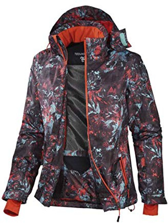 Crivit® Damen Skijacke Winterjacke Wintersport Mehrfarbig Alloverprint 36