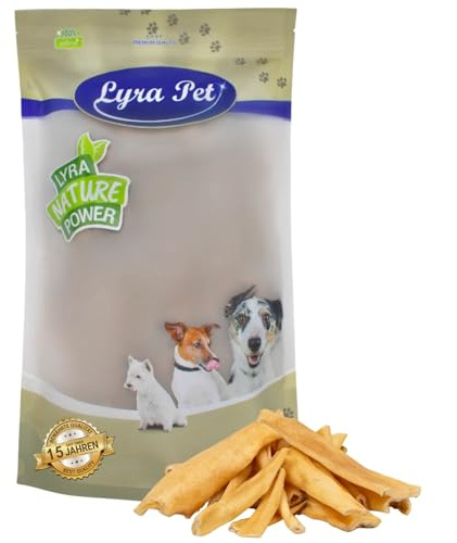 Lyra Pet® 1 kg Lammkopfhaut hell getrocknet - Kausnack für Hunde | Naturbelassene Belohnung aus 100 % Lamm - Zahnreinigendes, proteinreiches Leckerli für Hunde - Fettarm & leicht verdaulich