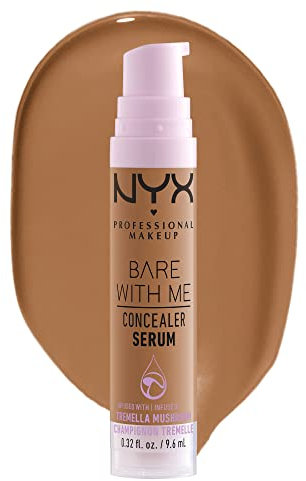 NYX Professional Makeup Abdeckendes Serum mit natürlichem Finish und mittlerer Deckkraft, Bare With Me Concealer Serum, Deep Golden, 9,6 ml