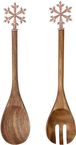 Pavilion - 13 Spork & Spoon Snowflake - Holiday Winter Seasonal Christmas Kitchen Serving Utensils Mixing Gift Hostess Present