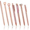 7pcs Stylo à Bille Rose, Stylos à Paillettes Stylo à Bille Brillant Stylos Bling Bling Stylo Liquide Dynamique à Encre Noire Cadeaux pour Noël Anniversaire Mariage Fournitures de Bureau