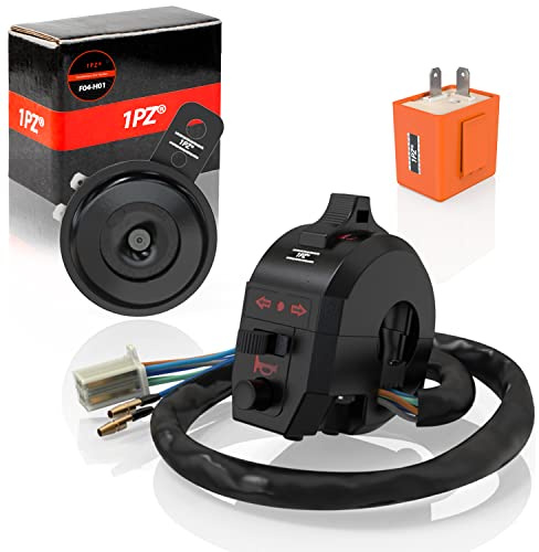 Interruptor de encendido de bocina de motocicleta 1PZ F04-H03, 22 mm (7/8 pulg.), 2 polos, 12 V, con interruptor de intermitentes