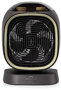 Dreamland Silent Power Eco Portable Electric Heater - 35% Energy Savings Fan Heater with Eco Technology, Antifreeze Function, IP21 Protection, Ultra-Quiet Heaters for Home, Variable Thermostat, Silent