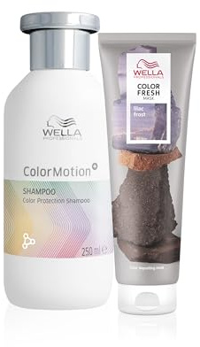 Wella Professionals | Pack | Color Fresh Mask Coloración Temporal Tono Lila (150ml) + Champú Color Motion Protector del color y brillo (250ml)