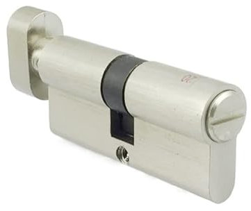 Daumen drehen Euro Zylinderschloss, Messing Türschloss Zimmer Toilette 70 80MM Schloss Hardware Schloss Bad Zylinder kein Schlüssel (Color : BK-80MM) (Color : Bk 70mm)