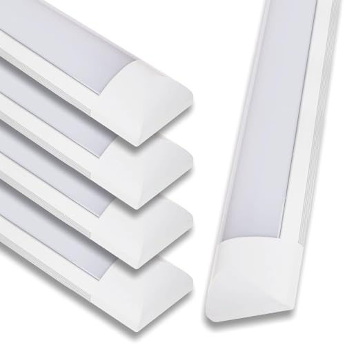 VZLED - Pantalla LED 36W Superficie Lineal, Luminaria 120 cm, Plafón Techo, Lámpara Cocina, Luz Blanco Frío 6500K (Pack 5)