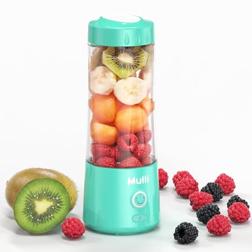Mulli Portable Blender,USB Rechargeable Personal Mixer for Smoothie and Shakes, Mini Blender with Six Blades for Baby Food,Travel,Gym(Update)