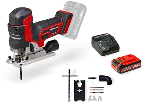 Einhell Professional Akku-Stichsäge TP-JST 18/135 Li BL Power X-Change (18 V, 135 mm Schnitttiefe in Holz, 26 mm Hubhöhe, Brushless, T-Style-Griff, inkl. 3x Sägeblatt, 4,0 Ah PLUS Akku)