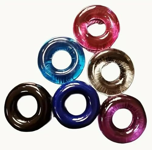 Pack of 3 Random Colour Stretchable Cock Rings - Enhance Performance with Penis Rings for Men - Adult Toy for Couples - Ideal Cock Rings Man Toy for Pleasure