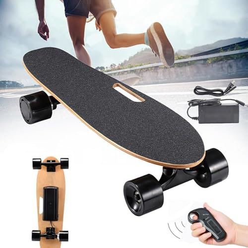 ZXSYYDS Elektro-Skateboard mit kabelloser Fernbedienung, 22 km/h, 8 km Reichweite, für Erwachsene und Jugendliche, Anfänger