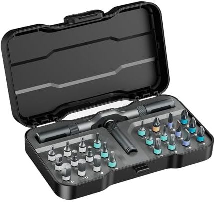 999pcs Magnetic Screwdriver Sets,Multi Bit Ratchet Screwdriver Set, Magnetic Drive Tool with Detachable Ratchet Handle, Multi Bit Ratcheting Screw Driver Set with Storage Case Repair Middle Finger