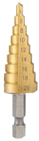 Bortivier 4-20 mm HSS Stufenbohrer mit Gerader Nut, für und Metall, Lochschneider, Kernbohrer, Pagodenbohrer