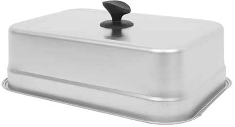 IMIKEYA Couvercle de cuisson à la vapeur rectangulaire en acier inoxydable pour plaque de cuisson - Couvercle de gril de - de fonte de fromage - de cuiseur vapeur à cloche pour chauffe-plats