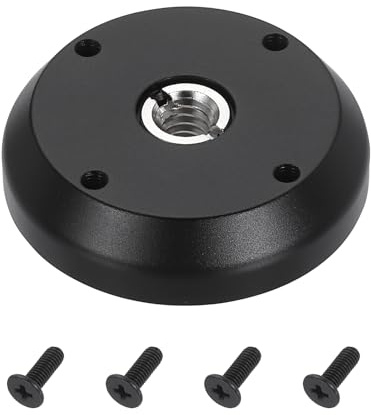 PATIKIL Flansch Kamera Wandhalterung 3/8 Gewinde Stativadapterhalterung 29mm Aluminiumlegierung Flansch Wandmontage Stativmontageplatte mit 1/4 Adapter Schrauben für Magic Arm