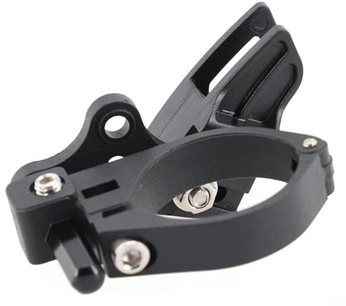 Gdfnmogo Guía de cadena de una sola velocidad para bicicletas de montaña, tubo de protección de cadena con protector de marco de nailon ajustable para ahorro de cadena, color negro