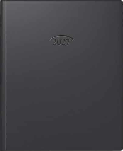 BRUNNEN Buchkalender Mod. Manager Wt 7 weektimer 2027 | 210×260 mm, Kunststoff, schwarz | 21×26 cm, Kunststoff, schwarz