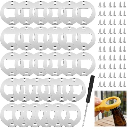 30 Sets Flaschenöffner Rohling Flaschenöffner Einsatz Bieröffner Bottle