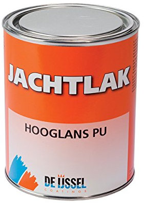De IJssel 1K Klarlack Yachtlack Glänzend | 1 Liter | Traditioneller farbloser PU Bootslack für Holz