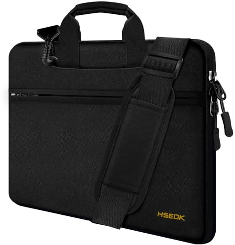 Hseok laptop fodral 13-13.5 tums vattentät korsväska med handtag, avtagbar axelrem kompatibel för 13 MacBook Air/Pro, XPS 13, Surface Book 13.5 och mest populära 13-14 tum bärbara datorer,B02K01