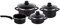 Magefesa Kenia Bateria de cocina 7 piezas, inducción, antiadherente libre de PFOA, limpieza lavavajillas apta para todas las cocinas, vitroceramica, gas