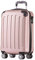 BEIBYE Hartschalen-Koffer Trolley Rollkoffer Reisekoffer Handgepäck 4 Rollen (M-L-XL-Set) (Rosa Gold, M)