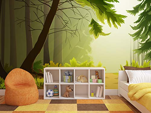 Oedim Fotomural Vinilo para Pared Infantil Bosque | Fotomural para Paredes | Mural | Vinilo Decorativo | 400 x 300 cm | Decoración comedores, Salones, Habitaciones
