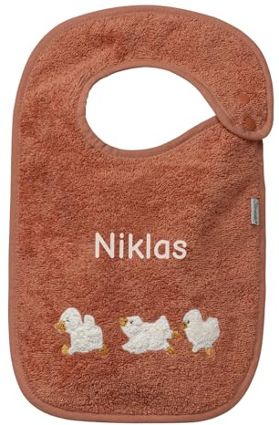LALALO Sterntaler Lätzchen mit Namen bestickt, Baby & Kleinkind Spucktuch, Klettlätzchen Halstuch/Babylätzchen personalisiert