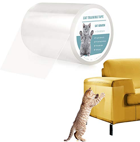Pidsen Protector de Muebles Gatos, 15cm*300cm Nano Cinta Adhesiva Anti Arañazos para Gatos,Transparente Autoadhesivas Arañazos de Gato Protector para Gatos y Perro,Protector de sofá para Detener